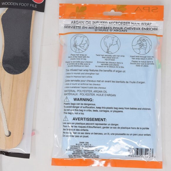 Home Spa Bath Mitt Hair Wrap Facial Roller Foot File New Gift Mom Bride Stocking - Picture 4 of 10